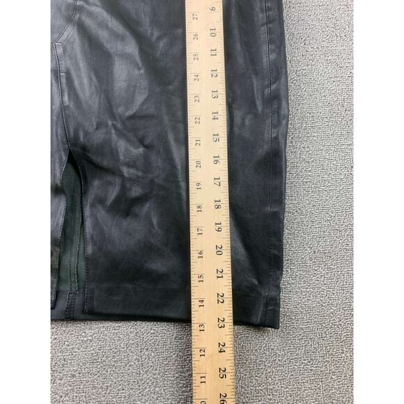 Rag And Bone Skirt Women 29 Black 100% Lamb Leather Lace Up Front Four Pocket - Picture 5 of 6